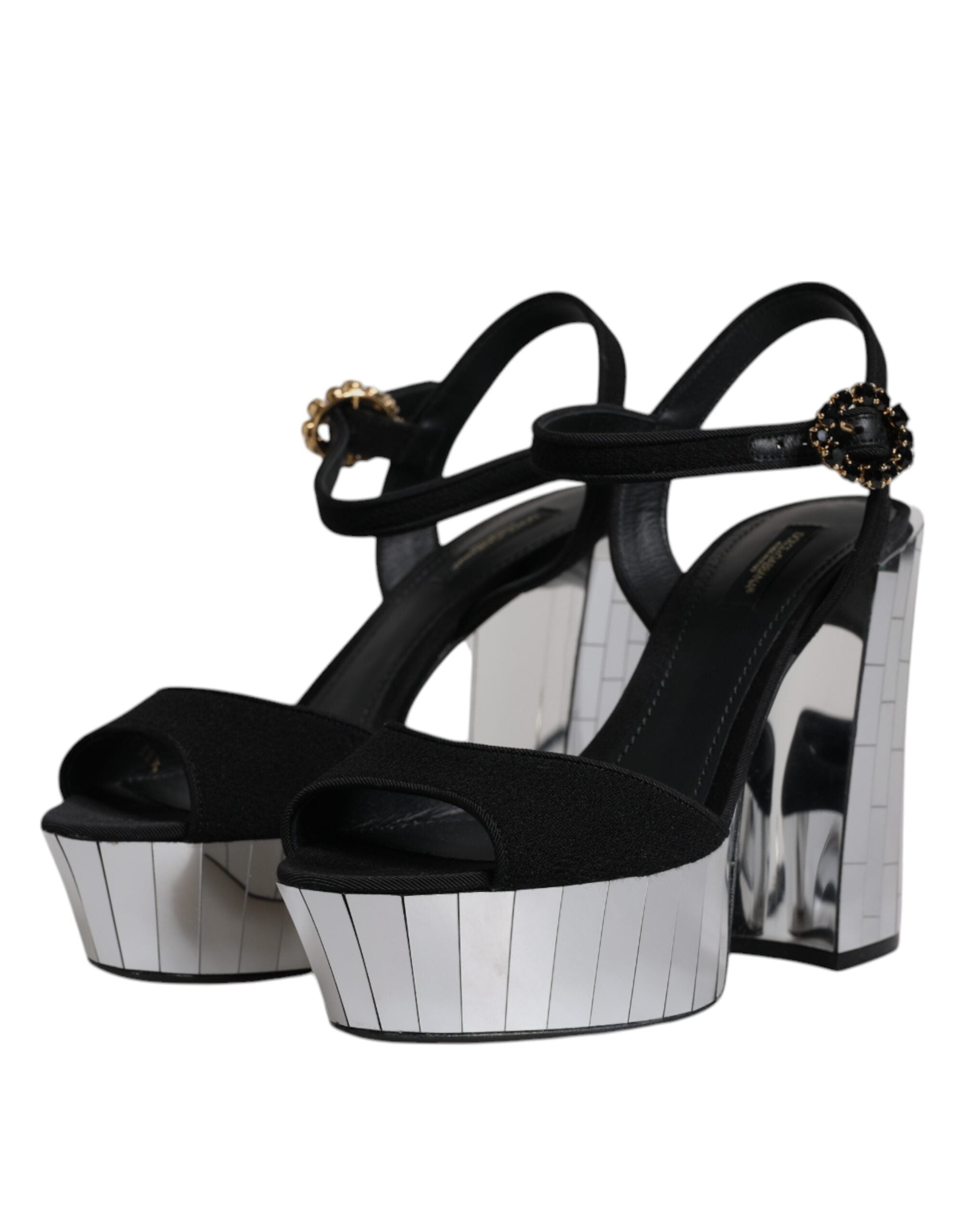 Dolce & Gabbana Black Mirror Heels Platform Sandals Shoes -   -  Dolce & Gabbana. Dolce & Gabbana Black Mirror Heels Platform Sandals Shoes -   -  Dolce & Gabbana.