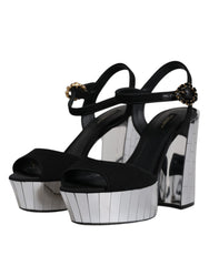 Dolce & Gabbana Black Mirror Heels Platform Sandals Shoes -   -  Dolce & Gabbana.
