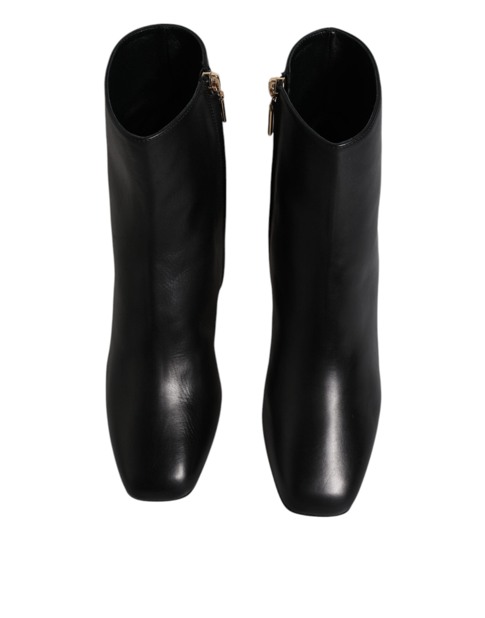 Dolce & Gabbana Black Jackie Leather Mid Calf Boots Shoes -   -  Dolce & Gabbana. Dolce & Gabbana Black Jackie Leather Mid Calf Boots Shoes -   -  Dolce & Gabbana.