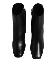 Dolce & Gabbana Black Jackie Leather Mid Calf Boots Shoes -   -  Dolce & Gabbana.
