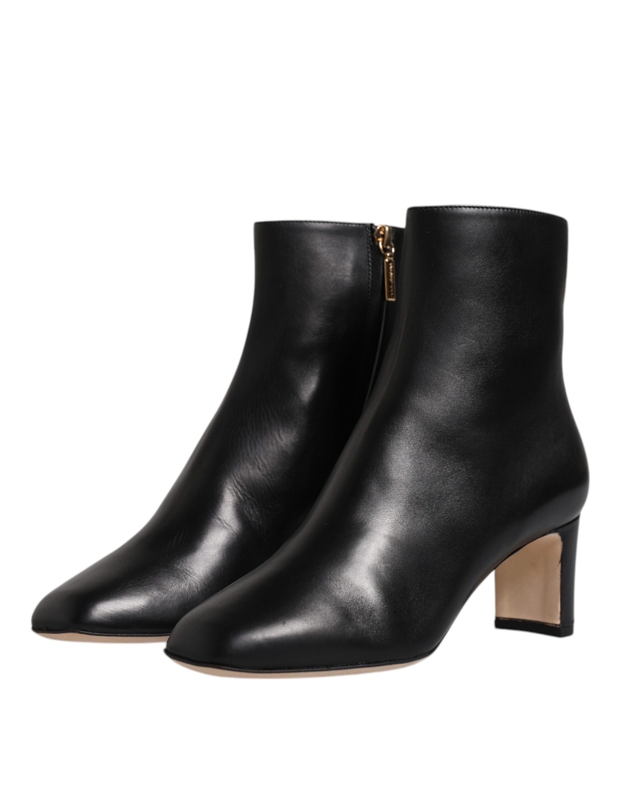 Dolce & Gabbana Black Jackie Leather Mid Calf Boots Shoes -   -  Dolce & Gabbana. Dolce & Gabbana Black Jackie Leather Mid Calf Boots Shoes -   -  Dolce & Gabbana.