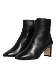 Dolce & Gabbana Black Jackie Leather Mid Calf Boots Shoes -   -  Dolce & Gabbana.