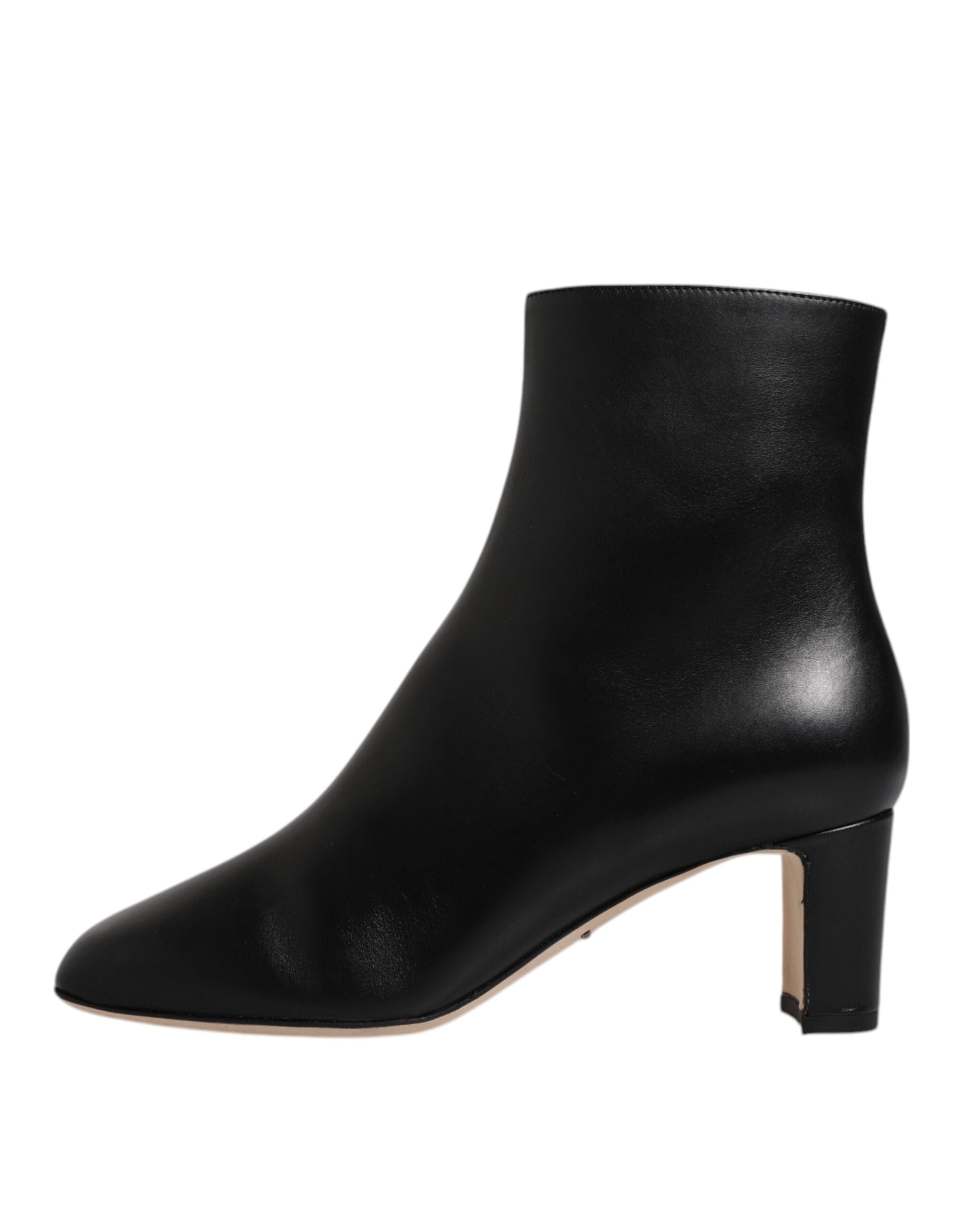 Dolce & Gabbana Black Jackie Leather Mid Calf Boots Shoes -   -  Dolce & Gabbana. Dolce & Gabbana Black Jackie Leather Mid Calf Boots Shoes -   -  Dolce & Gabbana.
