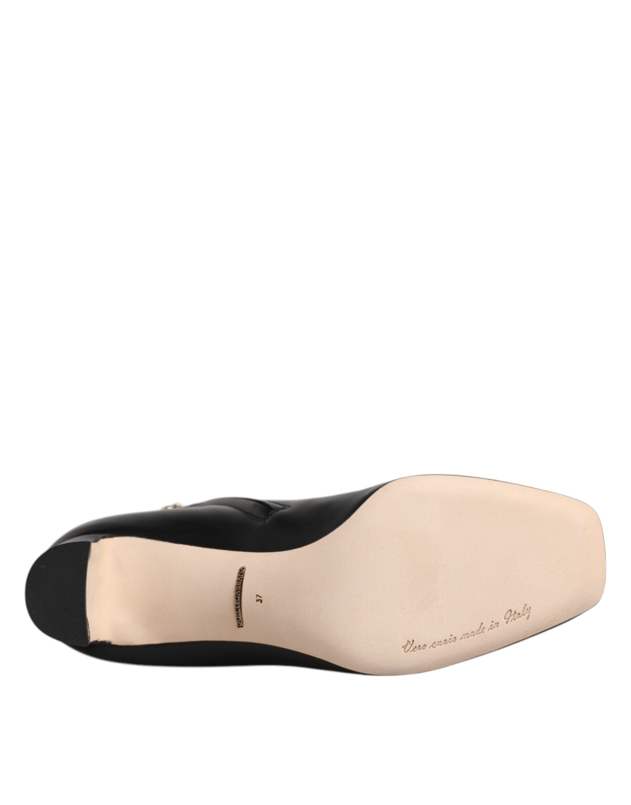 Dolce & Gabbana Black Jackie Leather Mid Calf Boots Shoes -   -  Dolce & Gabbana. Dolce & Gabbana Black Jackie Leather Mid Calf Boots Shoes -   -  Dolce & Gabbana.