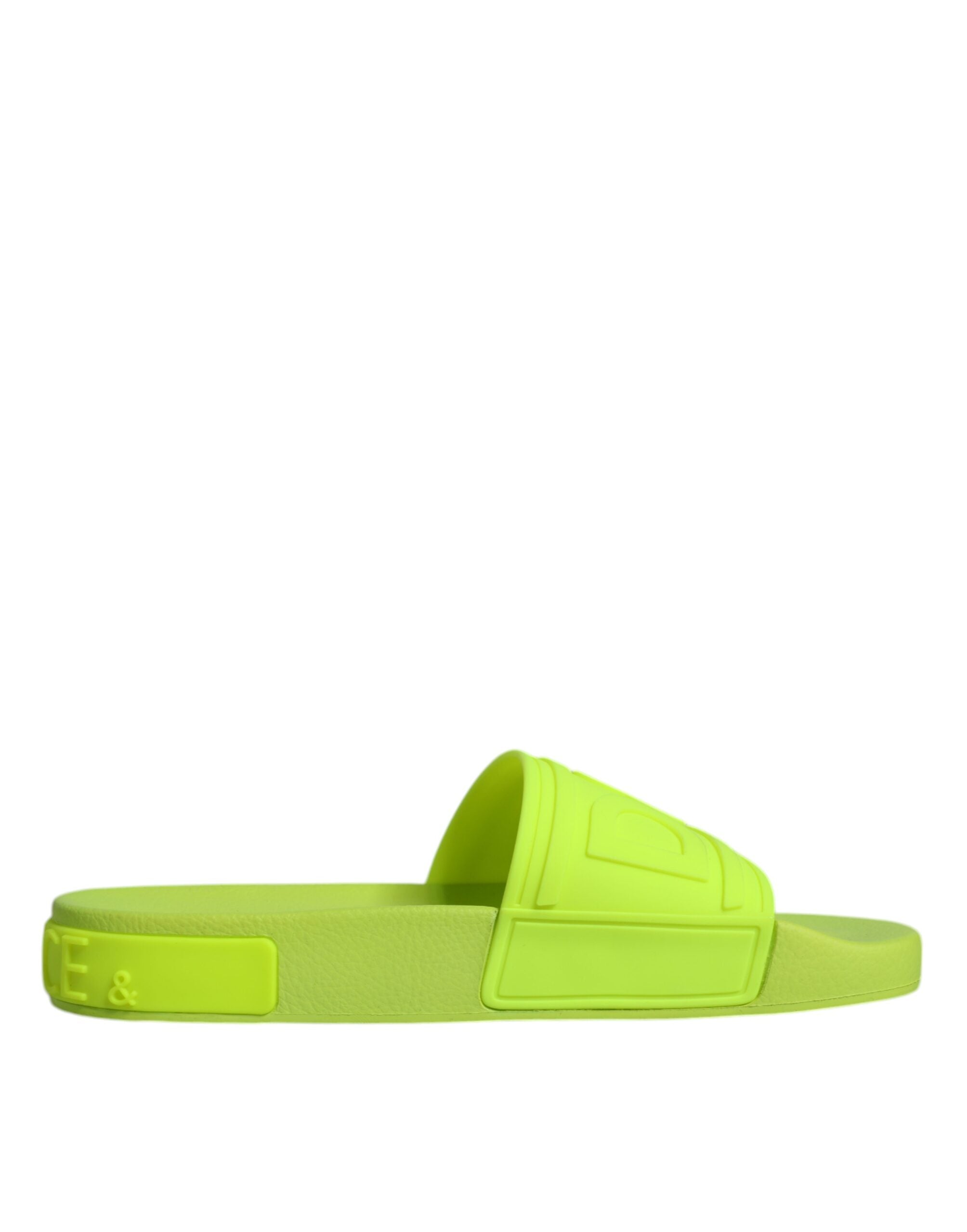 Dolce & Gabbana Green Rubber Slides Sandals Beachwear Shoes -   -  Dolce & Gabbana.