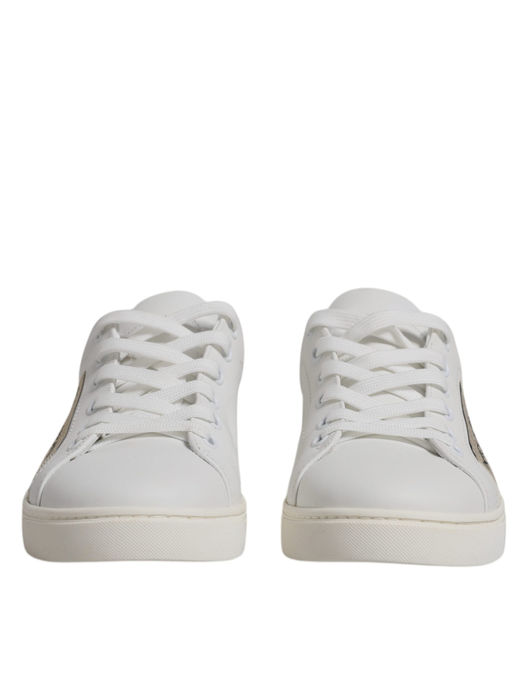 Dolce & Gabbana White London Calf Leather Sneakers Shoes -   -  Dolce & Gabbana. Dolce & Gabbana White London Calf Leather Sneakers Shoes -   -  Dolce & Gabbana.