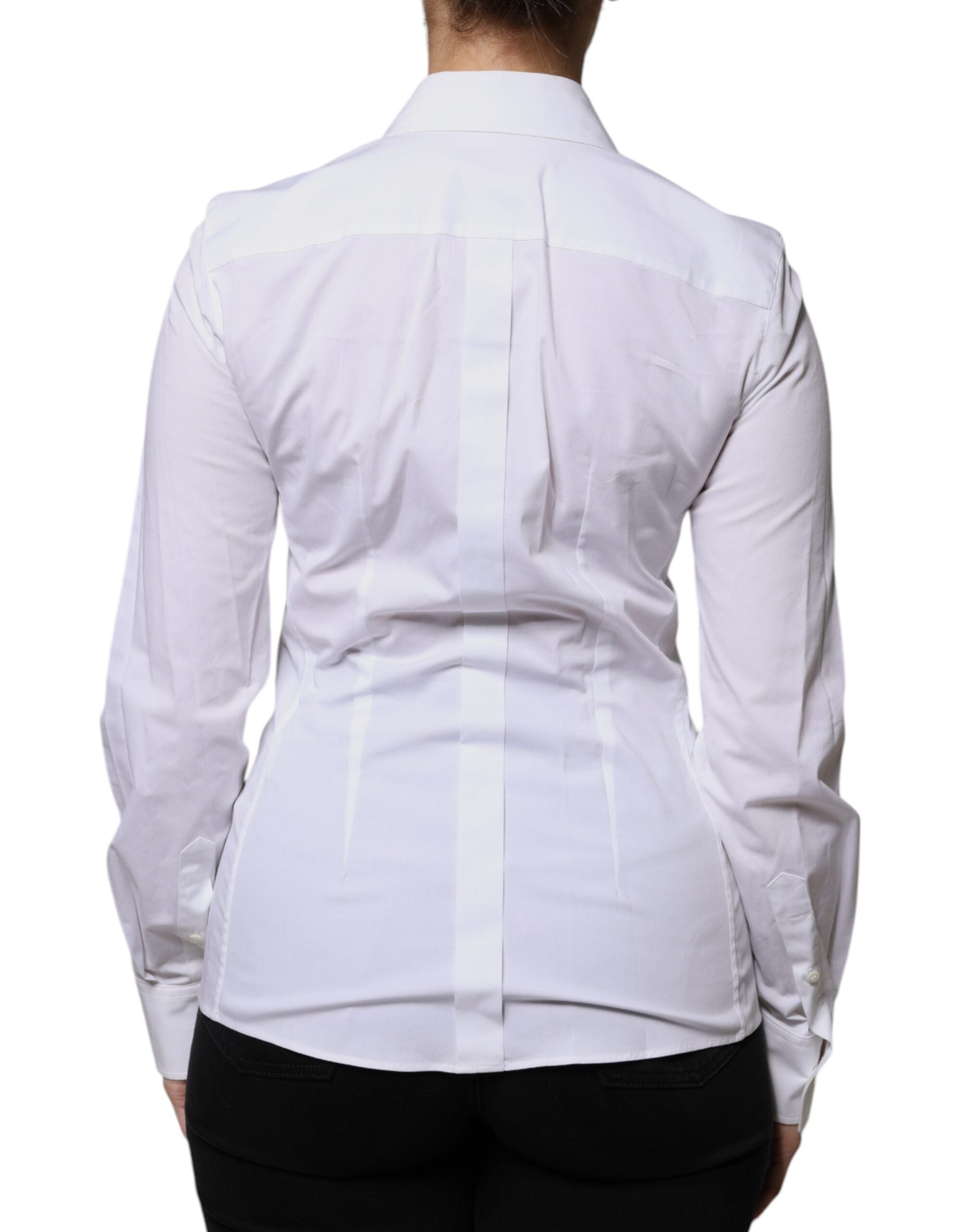 Dolce & Gabbana White Cotton Collared Long Sleeves Shirt Top -   -  Dolce & Gabbana. Dolce & Gabbana White Cotton Collared Long Sleeves Shirt Top -   -  Dolce & Gabbana.