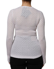 Dolce & Gabbana White Silk Button Down Cardigan Sweater -   -  Dolce & Gabbana.