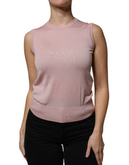 Dolce & Gabbana Pink Cashmere Knitted Sleeveless Tank Top -   -  Dolce & Gabbana.