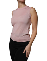 Dolce & Gabbana Pink Cashmere Knitted Sleeveless Tank Top -   -  Dolce & Gabbana.