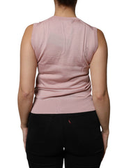 Dolce & Gabbana Pink Cashmere Knitted Sleeveless Tank Top -   -  Dolce & Gabbana.