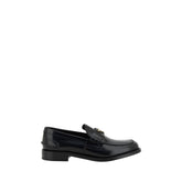 Prada Black Leather Logo Loafers -   -  Prada.