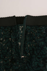 Dolce & Gabbana Green Floral Lace Leggings Pants -   -  Dolce & Gabbana.