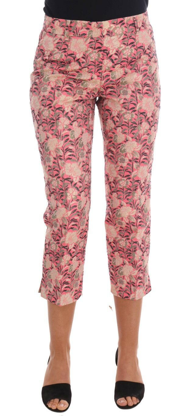 Dolce & Gabbana Pink Floral Brocade Capri Pants -   -  Dolce & Gabbana.