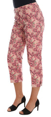 Dolce & Gabbana Pink Floral Brocade Capri Pants -   -  Dolce & Gabbana.