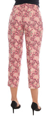Dolce & Gabbana Pink Floral Brocade Capri Pants -   -  Dolce & Gabbana.