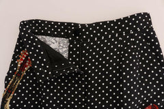 Dolce & Gabbana Black Polka Dot Sicily Crystal Pants -   -  Dolce & Gabbana.