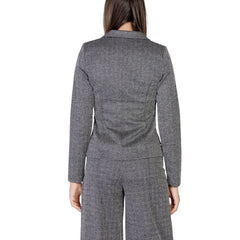 ICHI Black Polyester Blazer -   -  ICHI.