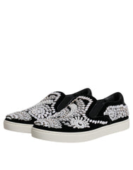 Dolce & Gabbana Black Embellished London Men Slip On Shoes -   -  Dolce & Gabbana.