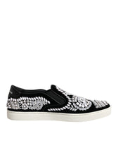 Dolce & Gabbana Black Embellished London Men Slip On Shoes -   -  Dolce & Gabbana.