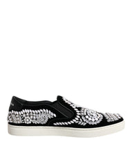 Dolce & Gabbana Black Embellished London Men Slip On Shoes -   -  Dolce & Gabbana.