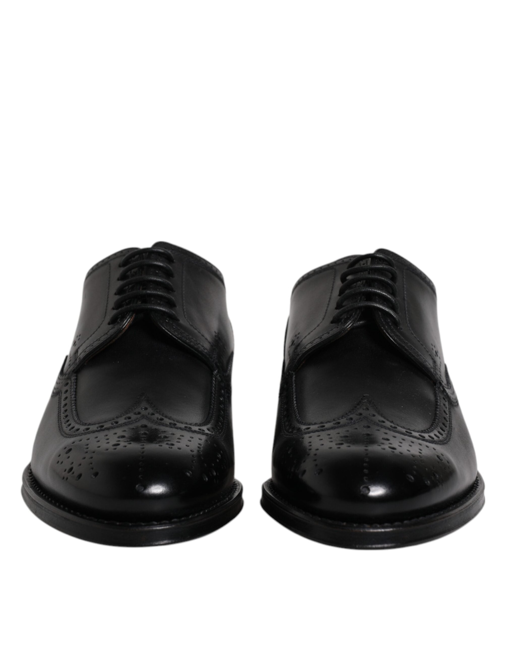 Dolce & Gabbana Black Leather Derby Wingtip Formal Shoes -   -  Dolce & Gabbana. Dolce & Gabbana Black Leather Derby Wingtip Formal Shoes -   -  Dolce & Gabbana.