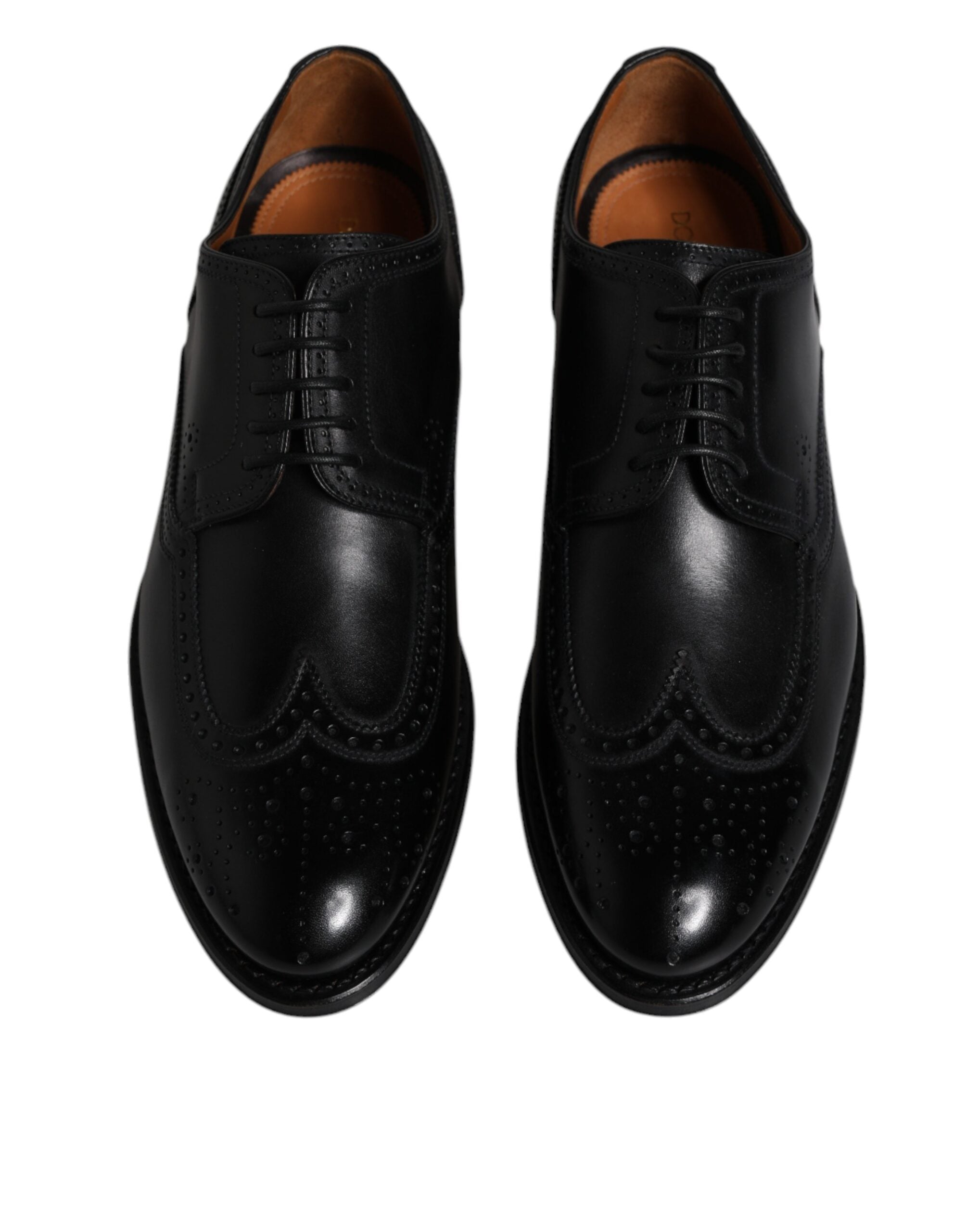 Dolce & Gabbana Black Leather Derby Wingtip Formal Shoes -   -  Dolce & Gabbana. Dolce & Gabbana Black Leather Derby Wingtip Formal Shoes -   -  Dolce & Gabbana.