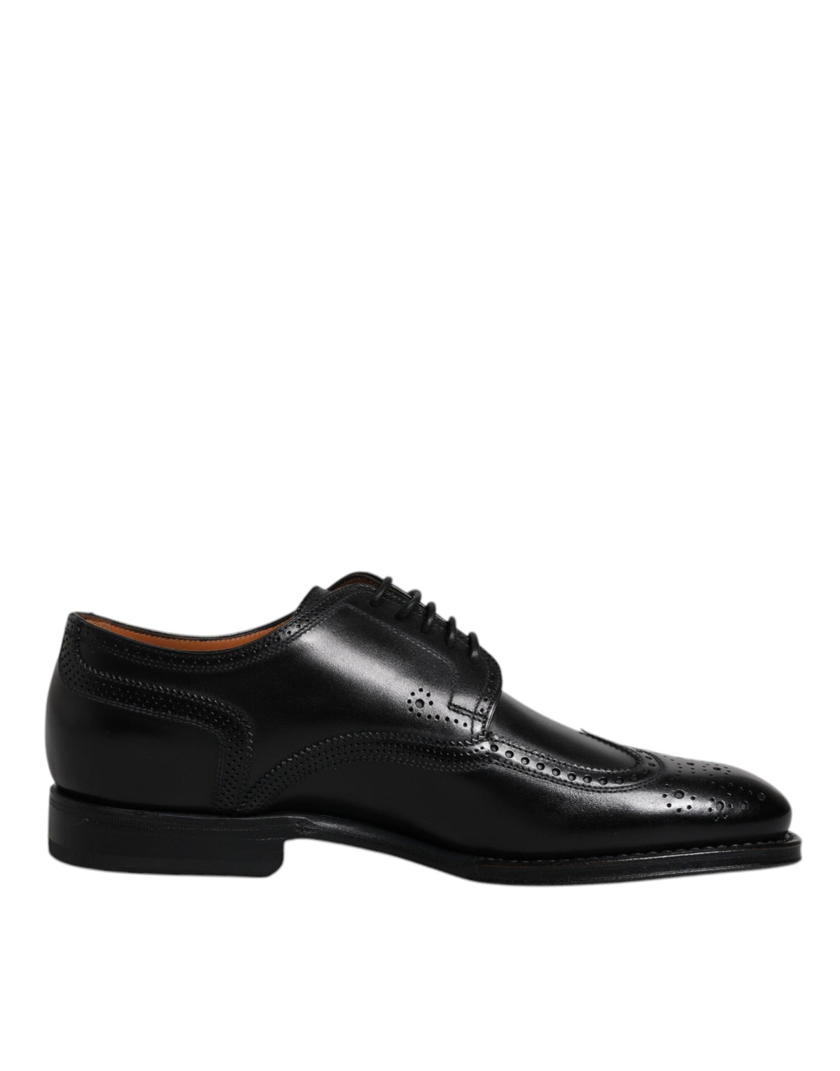 Dolce & Gabbana Black Leather Derby Wingtip Formal Shoes -   -  Dolce & Gabbana.