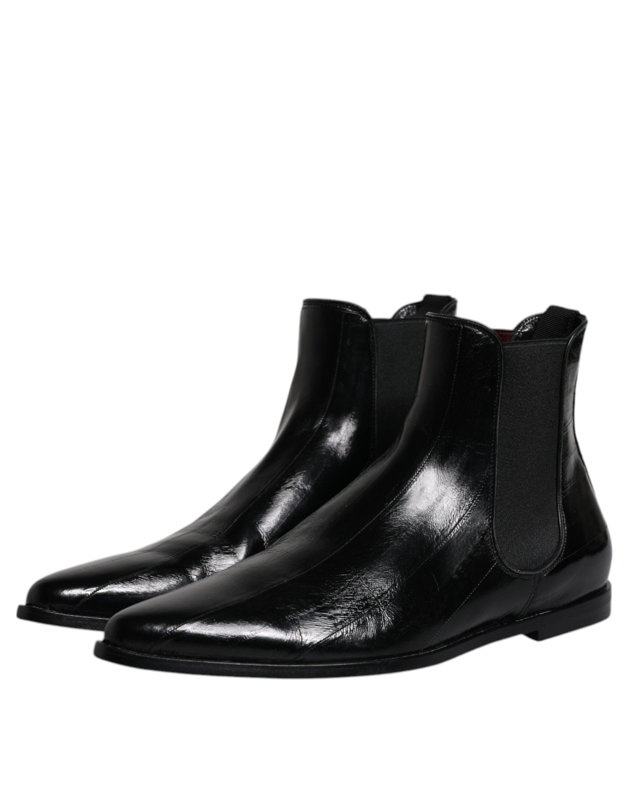 Dolce & Gabbana Black Leather Chelsea Men Ankle Boots Shoes -   -  Dolce & Gabbana. Dolce & Gabbana Black Leather Chelsea Men Ankle Boots Shoes -   -  Dolce & Gabbana.