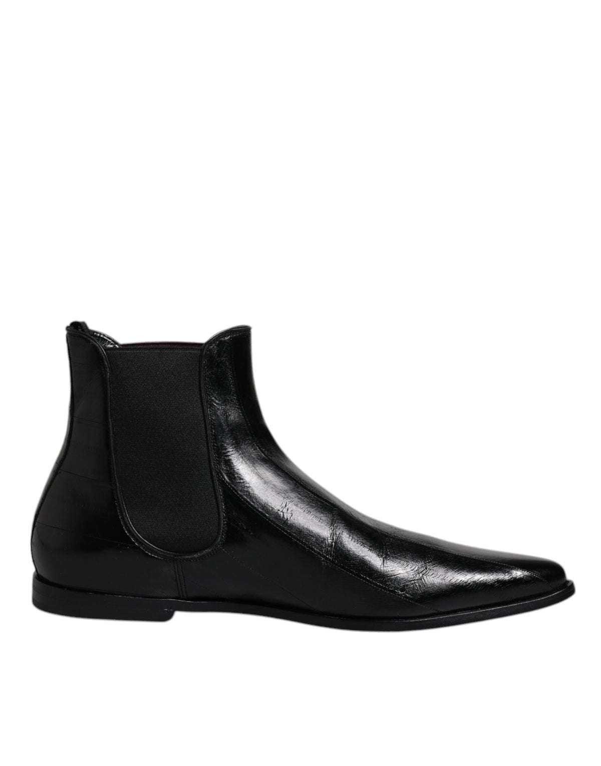 Dolce & Gabbana Black Leather Chelsea Men Ankle Boots Shoes -   -  Dolce & Gabbana.