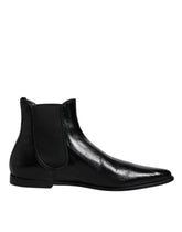 Dolce & Gabbana Black Leather Chelsea Men Ankle Boots Shoes -   -  Dolce & Gabbana.