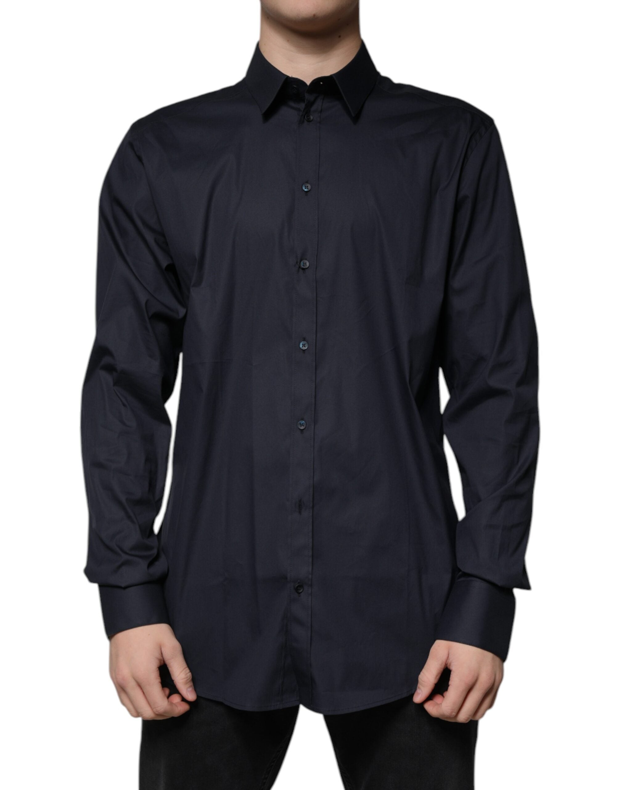 Dolce & Gabbana Black Cotton Blend Formal GOLD Dress Shirt -   -  Dolce & Gabbana. Dolce & Gabbana Black Cotton Blend Formal GOLD Dress Shirt -   -  Dolce & Gabbana.