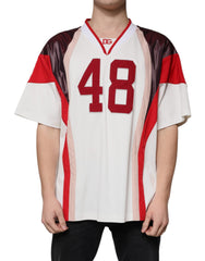 Dolce & Gabbana Multicolor Logo Jersey Cotton V-neck T-shirt -   -  Dolce & Gabbana.