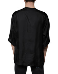 Dolce & Gabbana Black Cotton Square Neck Short Sleeve T-shirt -   -  Dolce & Gabbana.