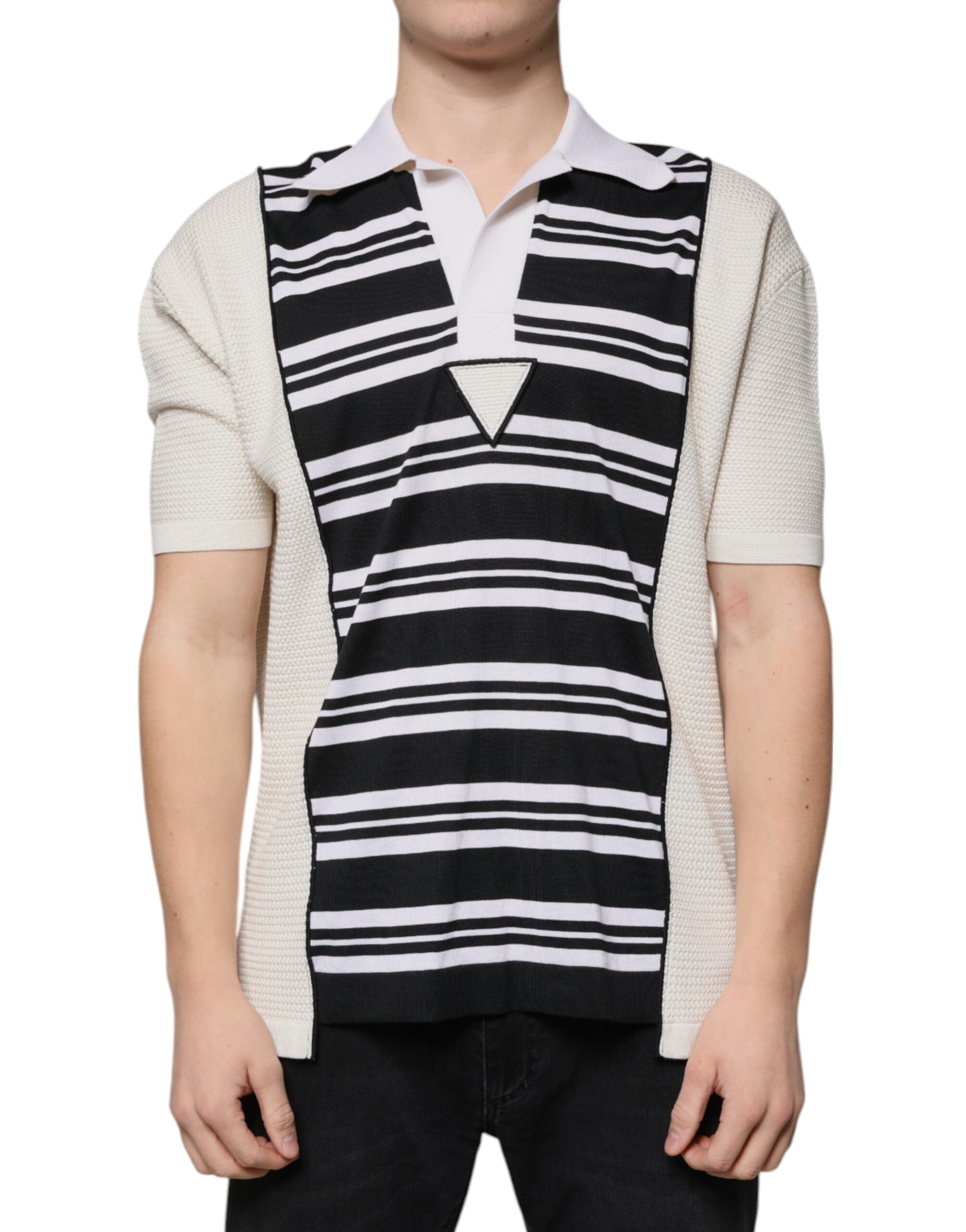 Dolce & Gabbana Multicolor Stripe Collared Polo T-shirt -   -  Dolce & Gabbana.