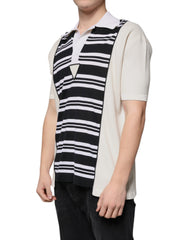 Dolce & Gabbana Multicolor Stripe Collared Polo T-shirt -   -  Dolce & Gabbana.