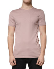 Dolce & Gabbana Brown Cotton Short Sleeves Round Neck T-shirt -   -  Dolce & Gabbana.