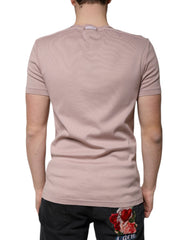 Dolce & Gabbana Brown Cotton Short Sleeves Round Neck T-shirt -   -  Dolce & Gabbana.