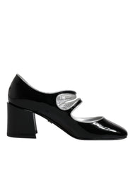 Dolce & Gabbana Black Patent Leather Crystal Mary Jane Pumps Shoes - - Dolce & Gabbana.