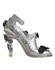 Dolce & Gabbana Clear Floral Crystal CINDERELLA Heels Shoes -   -  Dolce & Gabbana.