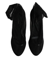 Dolce & Gabbana Black Nylon Stretch Mesh Sock Boots Shoes -   -  Dolce & Gabbana.