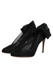 Dolce & Gabbana Black Nylon Stretch Mesh Sock Boots Shoes -   -  Dolce & Gabbana.