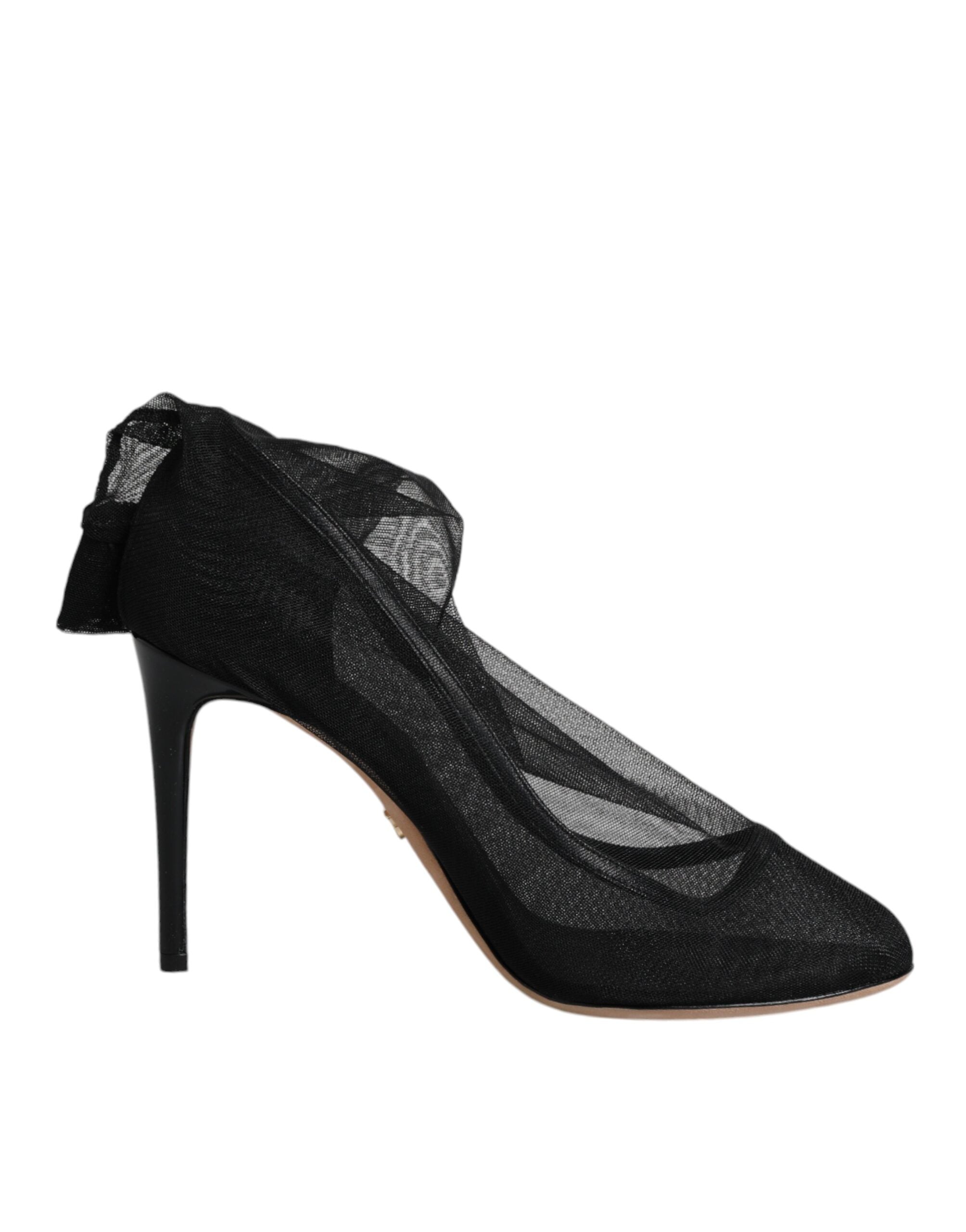 Dolce & Gabbana Black Nylon Stretch Mesh Sock Boots Shoes -   -  Dolce & Gabbana.