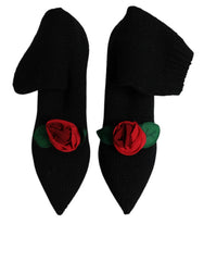 Dolce & Gabbana Black Stiletto Heels Mid Calf Boots Shoes -   -  Dolce & Gabbana.