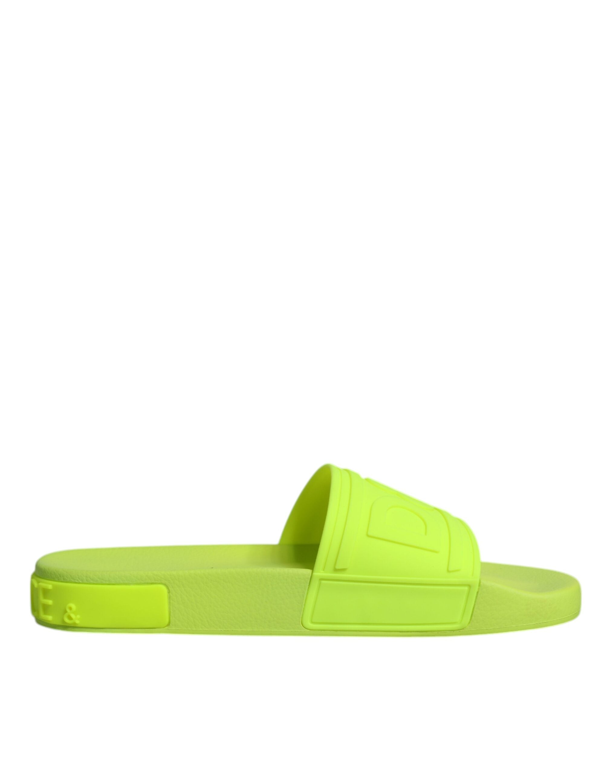 Dolce & Gabbana Green Rubber Slides Sandals Beachwear Shoes -   -  Dolce & Gabbana.