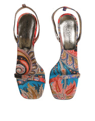 Dolce & Gabbana Multicolor Floral High Heels Sandals Shoes -   -  Dolce & Gabbana.