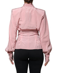 Dolce & Gabbana Pink Cotton Long Sleeves Collared Blouse Top -   -  Dolce & Gabbana.