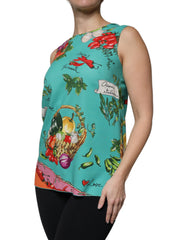 Dolce & Gabbana Multicolor Vegetables Sleeveless Tank Top -   -  Dolce & Gabbana.