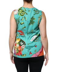 Dolce & Gabbana Multicolor Vegetables Sleeveless Tank Top -   -  Dolce & Gabbana.