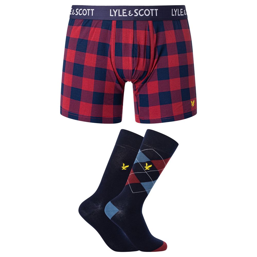 Lyle & Scott Bordeaux Cotton Boxer -   -  Lyle & Scott.